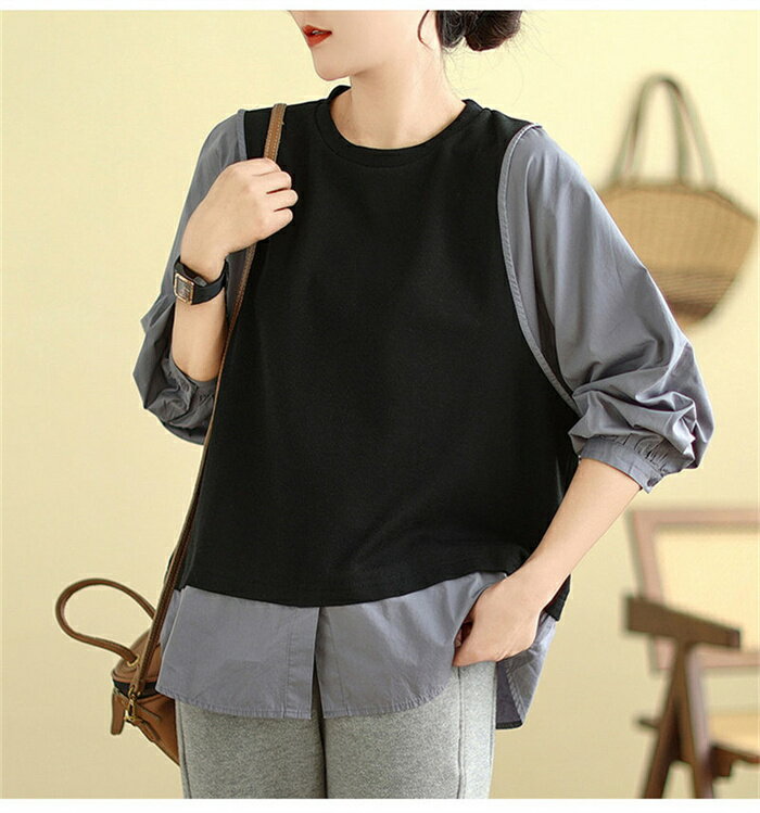 ブラウス レディース 長袖 シャツ チュニック 長袖 シャツブラウス 長袖シャツ 切替 パーカー 春 チュニックシャツ 無地 バルーン袖 トップス ブラウス ゆったり 体型カバー フレア プルオーバー リラックス 秋 春 薄手 カジュアル 可愛い 通勤 通学 送料無料