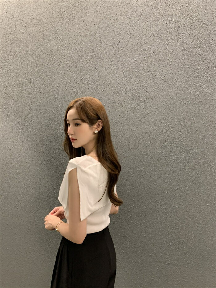 tシャツ オフショルダー レディース サマーニット カットソー 袖なし Tシャツ 夏 ...