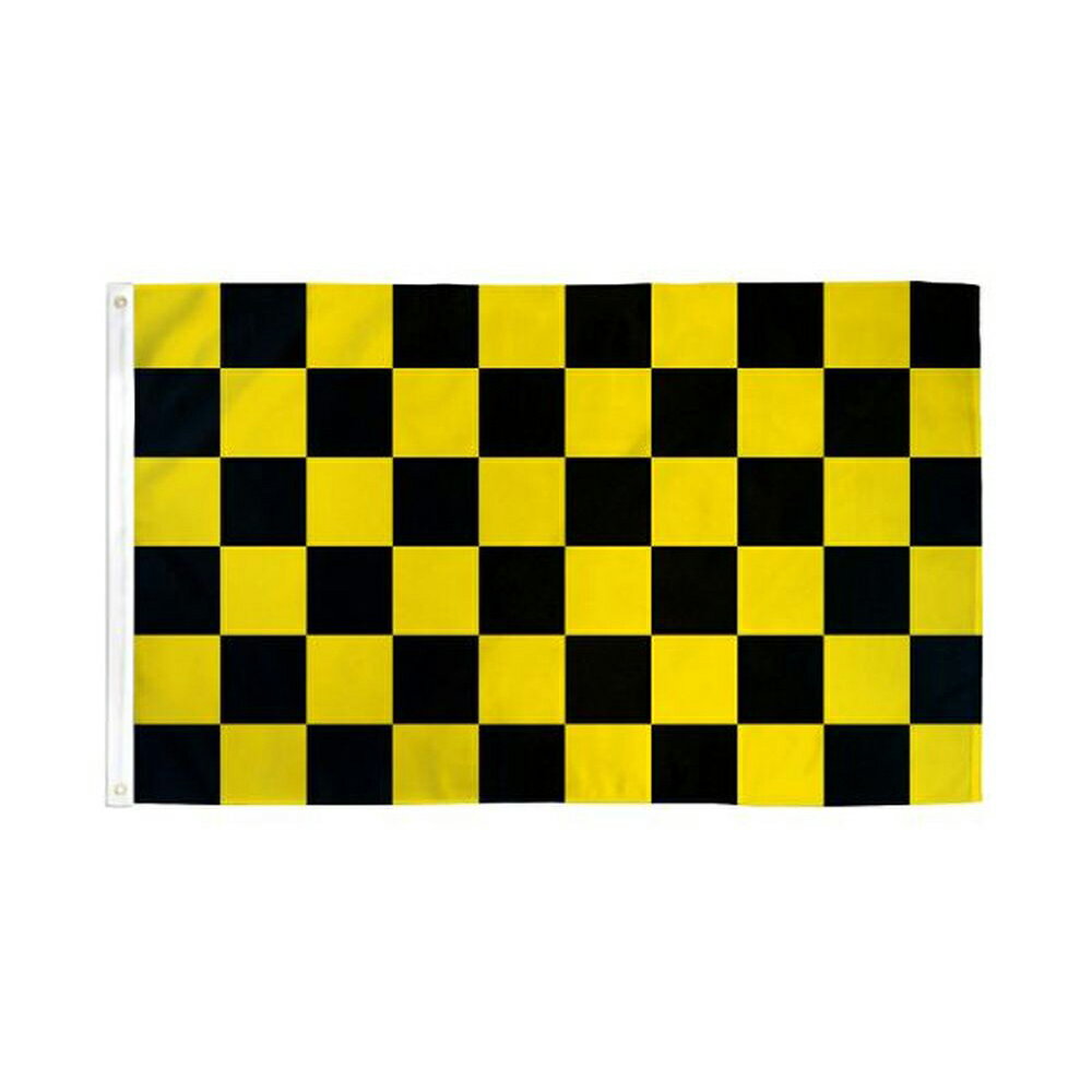 yAJtbOz `FbJ[tbOy[։zBlack&Yellow Checkered Flag 3~5fti150~90cmj CH-BLACKYELLOW