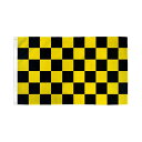 【アメリカンフラッグ】 黒黄チェッカーフラッグ【メール便可】Black&Yellow Checkered Flag 3×5ft(150×90cm) CH-BLA...