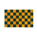 【アメリカンフラッグ】 黒黄土色チェッカー【メール便可】　Black & ocher Checkered Flag CH-BLACKOCHER