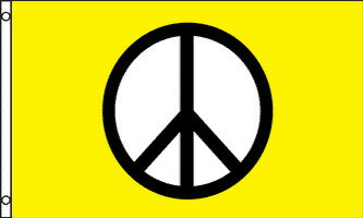 AEgbg yAJtbOzs[X tbOy[։zPeace (Yellow) Flag 3~5fti150~90cmj PEACEYELLOW35