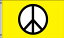 【アメリカンフラッグ】ピース黄 フラッグ【メール便可】Peace (Yellow) Flag 3×5ft（150×90cm） PEACEYELLOW35