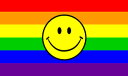 【アメリカンフラッグ】 スマイルレインボー フラッグ【メール便可】Rainbow Happy Face Flag 3×5ft（150×90cm） RF-007 2