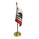 【アメリカンフラッグ】カリフォルニアスティック4×6in(10×15cm)ミニフラッグ 黒スティック スタンドセット【メール便可】 DF-CALIFORNIA-...