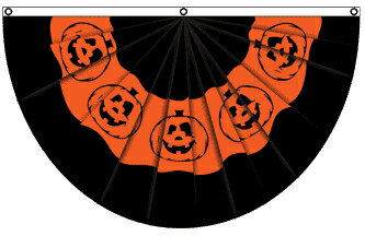 【アメリカンフラッグ】ハロウィン 半円 フラッグ（パンプキン） Halloween Bunting (Pumpkin) Flag HP..