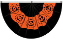 【アメリカンフラッグ】ハロウィン 半円 フラッグ（パンプキン）【メール便可】Halloween Bunting (Pumpkin) Flag HPF-BUNTINGPUMPKIN