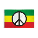 ピースラスタ フラッグPeace (Rasta) Flag 3×5ft（150×90cm） PEACERASTA35