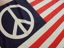 【アメリカンフラッグ】 ピースアメリカ フラッグ【メール便可】Peace USA Flag (Standard) 3×5ft（150×90cm） USA-001 3