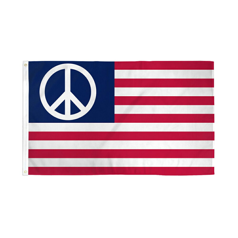 【アメリカンフラッグ】 ピースアメリカ フラッグ【メール便可】Peace USA Flag (Standard) 3×5ft（150×90cm） USA-001