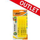 アウトレット BIC(ビック) ハイライトマーカー(5PC) イエロー アメリカ製 4S-85993