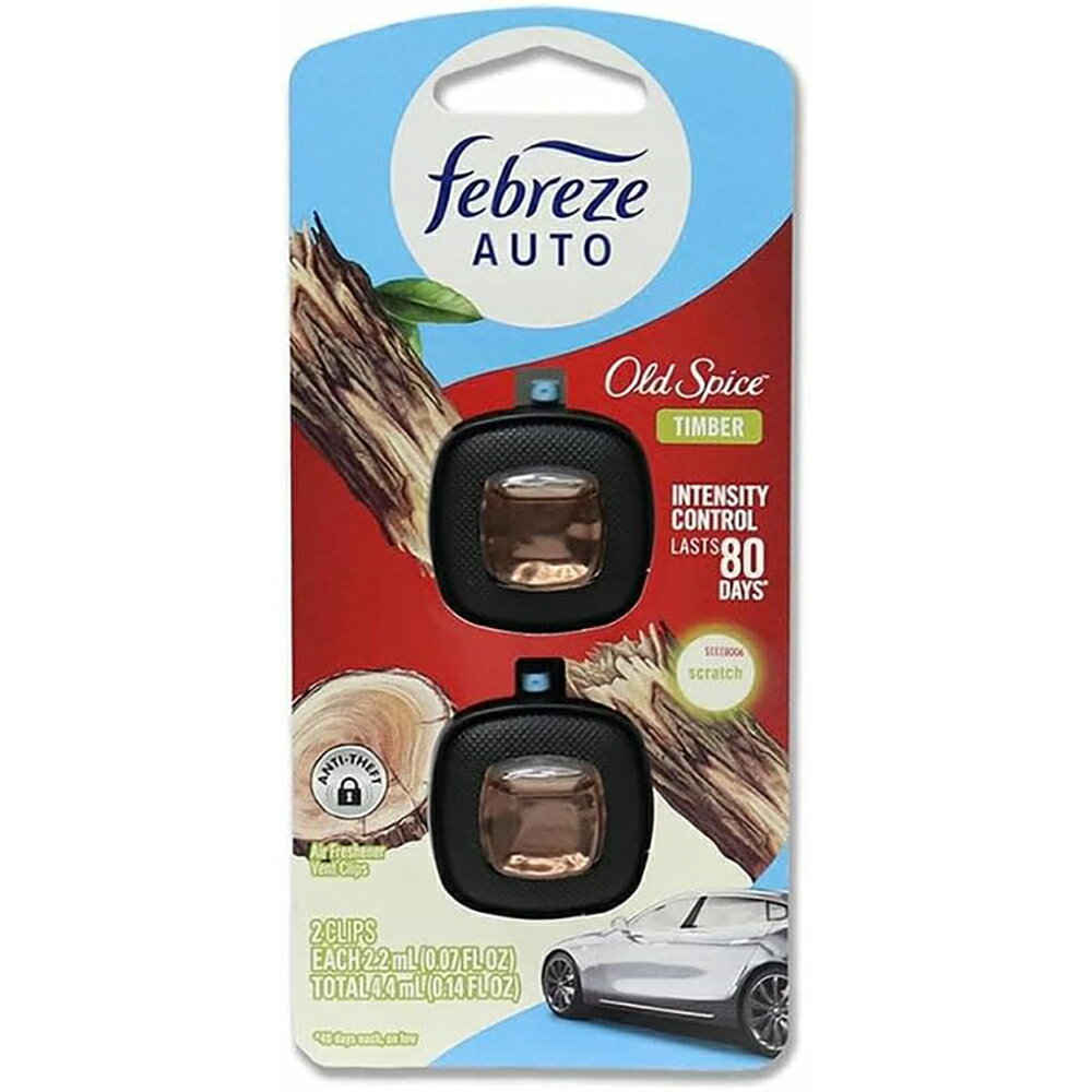 Old Spice(オールドスパイス) ファブリーズ カークリップ TIMBER 2個入り (0.14oz/4ml) KF1984