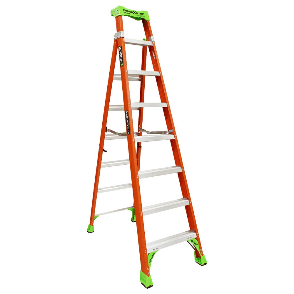 Louisville Ladder（ルイビルラダー） ファイバーはしご脚立クロスステップ8ft(240cm) 耐荷重135kg FXS1508