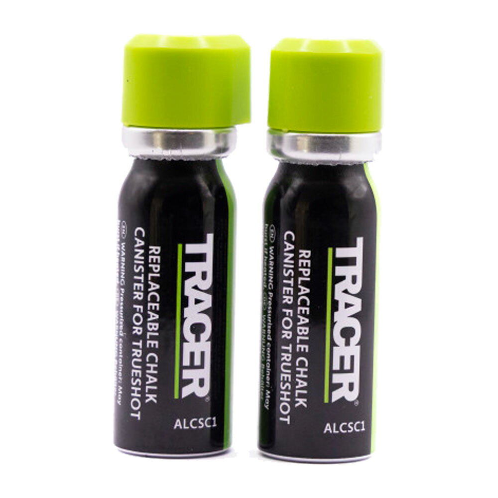 ■TRACER TRUE SHOTチョークマーカー専用カートリッジ2本セット。 ■1カートリッジにつき約250回のスプレーが可能。 材質：アルミ 製造国：CHINA ※火気厳禁 ※目に入った場合は、こすらずにすぐに流水で15分以上洗い流し製品を必ず持参して医師の診察を受けてください。 ■商品注意事項■ ※輸入品につき、輸送時のキズや汚れなどある場合がございます。 ※画面上でご覧いただいているカラーと現物カラーは多少異なる場合がございます。 ※ロットにより写真とデザインや色味、仕様が異なる場合がございます。