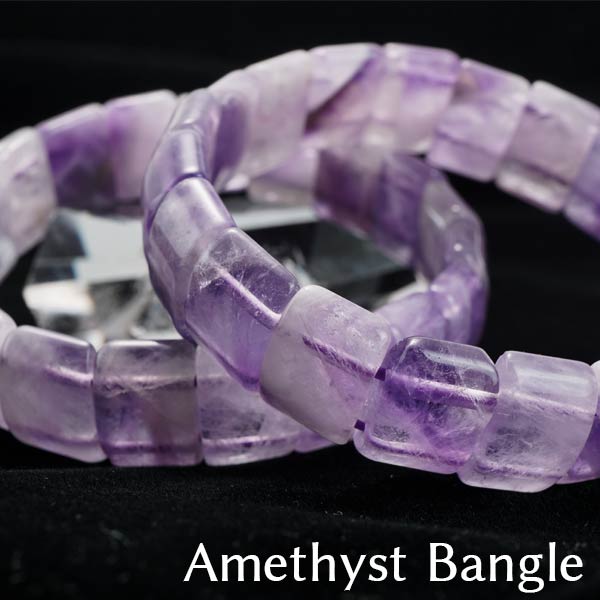 アメジスト バングル amethyst bangle 紫水晶 アメシスト ブレスレット ブレス 2月の誕生石 ametista パワーストーン 天然石 ランダム発送 メール便送料無料 [M便 1/10] 711-263