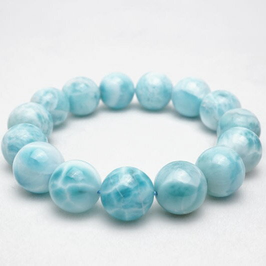 ラリマー ブレスレット 13mm larimar ラリマール ブルーペクトライト ソーダ珪灰石 曹灰針石 ブレス ペクトライト pectolite bracel...