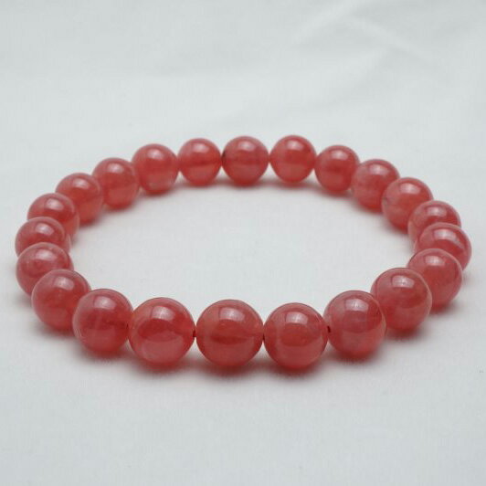 インカローズ ブレスレット 9mm 菱マンガン鉱 inca rose インカの薔薇 ロードクロサイト ブレス 天然 メンズ レディース 一点物 111-501