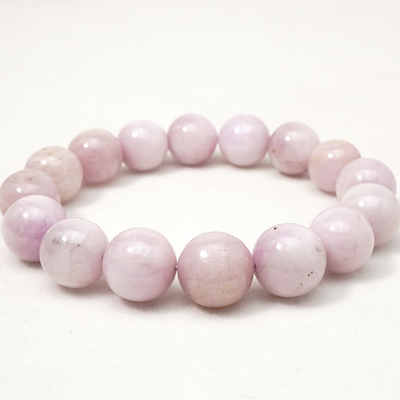 ミルキークンツァイト ブレスレット 13mm ピンクスポデューメン Kunzite Bracelet クンツァイト リチア輝石 ブレス 9月の誕生石 メンズ レディース 一点物 [送料無料] 211-394