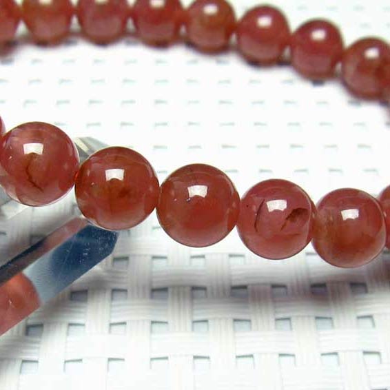 ＼P5倍＆最大2,000円OFF／ インカローズ ブレスレット 8mm inca rose インカの薔薇 ロードクロサイト ブレス 菱マンガン鉱 天然 メンズ レディース 一点物 送料無料 111-704