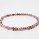 トルマリン ブレスレット 4mm ミックストルマリン ブレス 電気石 Tourmaline Bracelet メンズ レディース 一点物 メール便可 [M便 1...