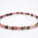 トルマリン ブレスレット 4mm Tourmaline Bracelet 電気石 ミックストルマリン ブレス メンズ レディース 一点物 送料無料 [M便 1/...
