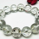 \18日はポイント5倍/ パイライトインクォーツ ブレスレット 13mm pyrite bracelet パイライト クリスタル 水晶 黄鉄鉱入り水晶 ブレス ...