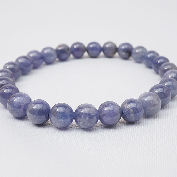 タンザナイト ブレスレット 7mm 黝簾石 ブルーゾイサイト Tanzanite ゆうれん石 Bracelet ブレス 数珠 メンズ レディース 一点物 [送料無料] 211-1997