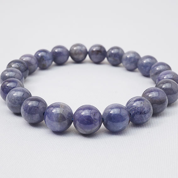 タンザナイト ブレスレット 9mm ブルーゾイサイト Bracelet Tanzanite 黝簾石 ブレス 浄化 ヒーリング メンズ レディース 一点物 [送料無料] 211-1998