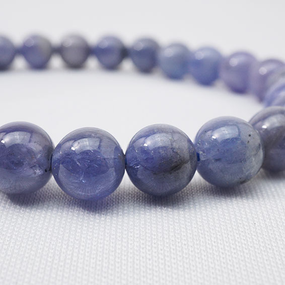 タンザナイト ブレスレット 7mm ブルーゾイサイト ブレス 黝簾石 ゆうれん石 Tanzanite Bracelet 浄化 ヒーリング メンズ レディース 12月の誕生石 一点物 [送料無料] 211-2023