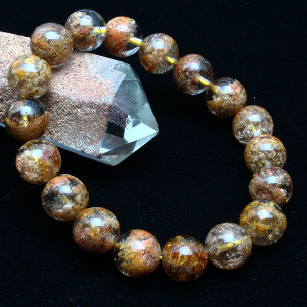 タイチンルチルクォーツ ガーデンクォーツ ブレスレット 11mm rutilelated quartz ブレス bracelet ガーデンルチル メンズ レディ...