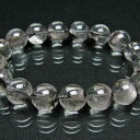 プラチナルチルクォーツ ブレスレット 13mm プラチナルチルクォーツ ブレス bracelet ブルッカイトインクォーツ メンズ レディース 一点物 送料無料...