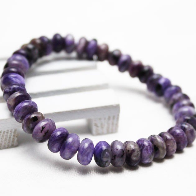 チャロアイト ブレスレット 8mm ロシア産 ブレス Charoite チャロ石 一点物 送料無料 [M便 1/10] 211-2689
