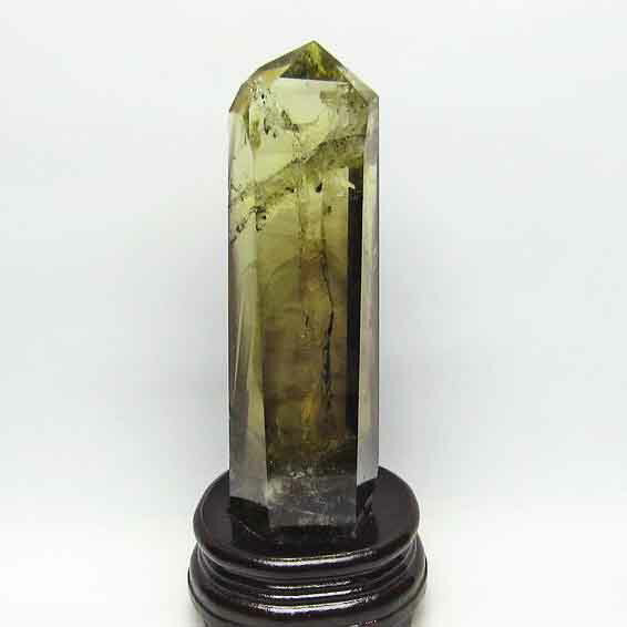 シトリン 六角柱 黄水晶 原石 シトリンクォーツ Citrine Quartz イエロー クリスタル 置物 11月の誕生石 メンズ レディース 台座付属 一点物...