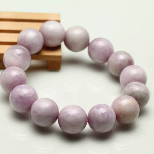 ミルキークンツァイト ブレスレット 17mm Kunzite bracelet リシア輝石 黝輝石 ブレス ピンクスポデューメン パワーストーン 天然石 一点物 [送料無料] 211-3710