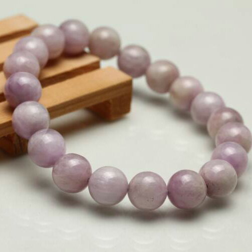 ミルキークンツァイト ブレスレット 10mm Kunzite Bracelet リシア輝石 ブレス メンズ レディース 一点物 メール便可 [M便 1/10] 211-3734