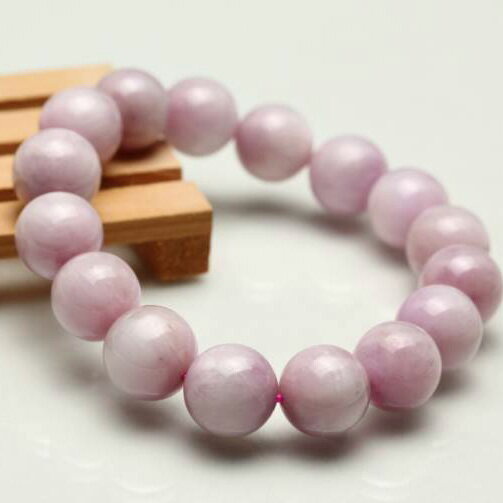 ミルキークンツァイト ブレスレット 13mm Kunzite リシア輝石 Bracelet ブレス メンズ レディース 一点物 [送料無料] 211-3737