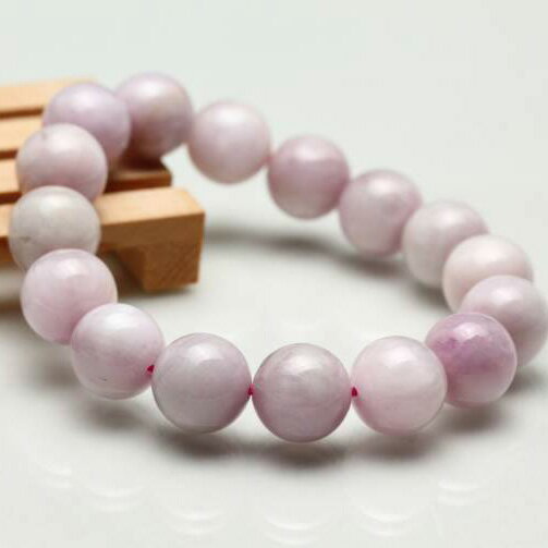 ミルキークンツァイト ブレスレット 12mm Kunzite リシア輝石 Bracelet ブレス メンズ レディース 一点物 送料無料 [M便 1/10] 211-3759