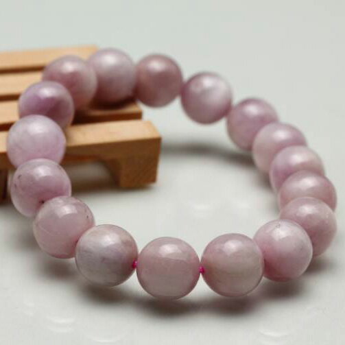 ミルキークンツァイト ブレスレット 12mm Kunzite bracelet リシア輝石 黝輝石 ブレス ピンクスポデューメン パワーストーン 天然石 一点物 送料無料 [M便 1/10] 211-3776