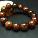 ブロンズルチル ブレスレット 16mm コッパールチル ルチルクォーツ bracelet ブレス メンズ レディース 一点物 送料無料 111-2638
