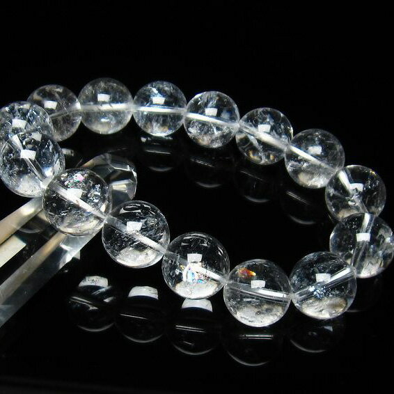 ACXNH[c  uXbg  15mm NH[c iris bracelet Ήp uX NX^ crystal quartz Y fB[X _  111-3692