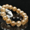 \18日はポイント5倍/ プラチナルチルクォーツ ブレスレット 13mm プラチナルチル ブレス rutilated quartz ルチルクォーツ ブルッカイト...