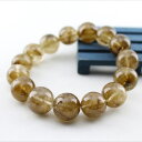 プラチナルチルクォーツ ブレスレット 14mm rutilated quartz bracelet プラチナルチル ブレス 針入り水晶 メンズ レディース 一点...