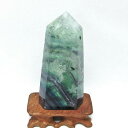 エンジェルフェザー フローライト 六角柱 螢石 置物 ポイント fluorite 蛍石 原石 ほたる石 メンズ レディース 台座付属 一点物 送料無料 152-761