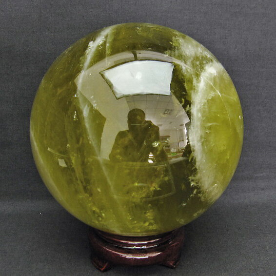 5Kg シトリン 丸玉 155mm 台座付属 スフィア 虹入り Citrine シトリントパーズ 黄水晶 Quartz シトリンクォーツ 水晶玉 原石 メンズ ...
