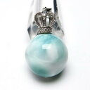 ラリマー ペンダント 丸玉 曹珪灰石 ソーダ珪灰石 larimar Pendant ブルーペクトライト pectolite ペンダントトップ リラックス アクセ...