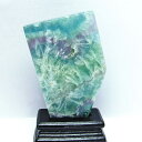 フローライト 原石 螢石 エンジェルフェザーフローライト fluorite 原石 磨き石 蛍石 お守り 守護石 置物 ほたる石 インテリア メンズ レディース 台座付属 一点物 送料無料 181-1902