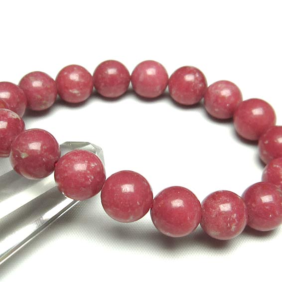 チューライト ブレスレット 12mm 桃簾石 ブレス ピンクゾイサイト Thulite bracelet ロザリン パワーストーン 天然石 一点物 メール便可 [M便 1/10] 111-13743