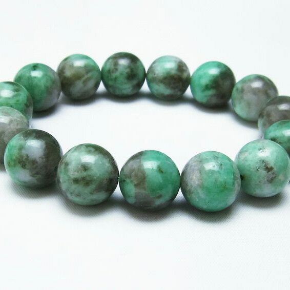 エメラルド ブレスレット 15mm 緑玉 ブレス emerald bracelet 緑柱石 翠玉 メンズ レディース アクセサリー 一点物  111-22728