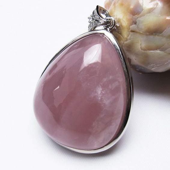 ローズクォーツ ペンダント rosequartz ばら石英 pendant 紅石英 ペンダントトップ 紅水晶 ラブストーン メンズ レデ…