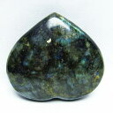 ラブラドライト 置物 ハート labradorite ラブラドル長石 原石 曹灰長石 メンズ レディース 一点物 155-381